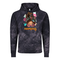 Cloud Black Messy Bun Nursing With Leopard Glasses Bbs Vintage Hoodie - BundleAndBundleShop