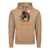 Vintage Coffee Messy Bun Nursing With Leopard Glasses Bbs Vintage Hoodie - BundleAndBundleShop