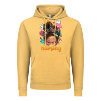 Vintage Mustard Messy Bun Nursing With Leopard Glasses Bbs Vintage Hoodie - BundleAndBundleShop
