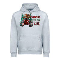 Heather Grey Christmas with tribe Urban Hoodie - CowhideDigitalArt