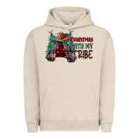 Pigment French Oak Christmas with tribe Urban Hoodie - CowhideDigitalArt