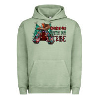 Pigment Oil Green Christmas with tribe Urban Hoodie - CowhideDigitalArt