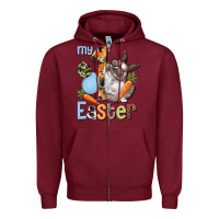Burgundy My first Easter Boy Easter Day Zipper Hoodie - HowdyJamesFarm