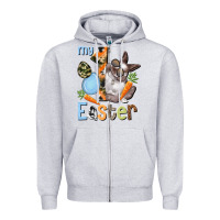 Heather Grey My first Easter Boy Easter Day Zipper Hoodie - HowdyJamesFarm