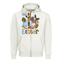 My First Easter Boy Easter Day Zipper Hoodie | Teevron