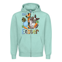 Seafoam My first Easter Boy Easter Day Zipper Hoodie - HowdyJamesFarm
