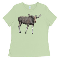 Matcha Moose Buck Deer Ladies Tee - LillyAllenDesigns