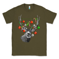 Army Green Mule deer with Classic Tee - LillyAllenDesigns