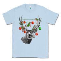 Dusty Blue Mule deer with Classic Tee - LillyAllenDesigns