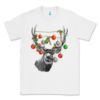 White Mule deer with Classic Tee - LillyAllenDesigns