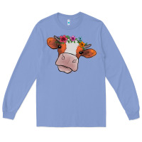 Colony Blue cow with flowers Long Sleeve Tee - Bettercallsaul