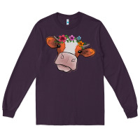 Plum cow with flowers Long Sleeve Tee - Bettercallsaul
