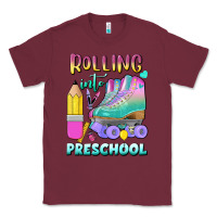 Burgundy rolling into preschool Classic Tee - BundleAndBundleShop