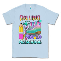 Dusty Blue rolling into preschool Classic Tee - BundleAndBundleShop
