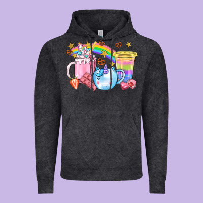 Unicorn Coffee Cup With Star Bbs Vintage Hoodie Designed By Bundleandbundleshop