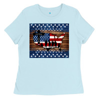 Baby Blue god bless america american flag tumbler Ladies Tee - Jasminsmagicworld