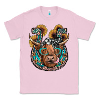 Bubblegum Pink highland cow horseshoe Classic Tee - JahusDesignShop