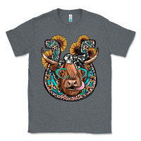 Charcoal Heather highland cow horseshoe Classic Tee - JahusDesignShop
