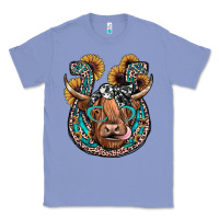 Colony Blue highland cow horseshoe Classic Tee - JahusDesignShop