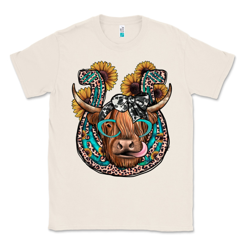 Highland Cow Horseshoe Classic Tee by JahusDesignShop | Teevron