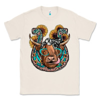 Natural highland cow horseshoe Classic Tee - JahusDesignShop