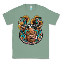 Sage highland cow horseshoe Classic Tee - JahusDesignShop