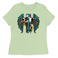 Matcha western wings cross blessed Ladies Tee - RanaPortraitStore