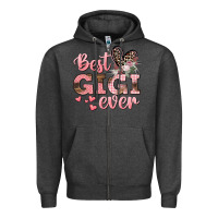 Charcoal Heather Best gigi ever Mother's Day Zipper Hoodie - CowGirlArtShop