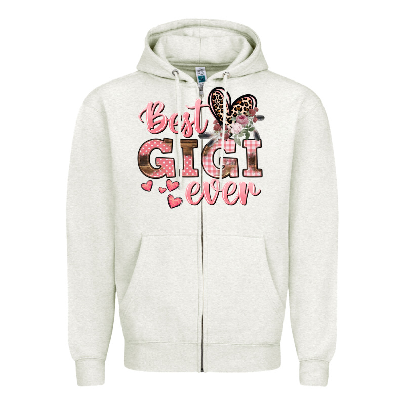 Best Gigi Ever Mother's Day Zipper Hoodie by CowGirlArtShop | Teevron