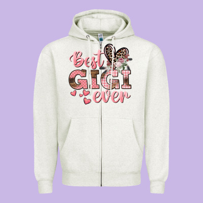 Best Gigi Ever Mother's Day Zipper Hoodie Designed By Cowgirlartshop
