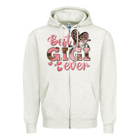Oatmeal Heather Best gigi ever Mother's Day Zipper Hoodie - CowGirlArtShop