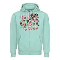 Seafoam Best gigi ever Mother's Day Zipper Hoodie - CowGirlArtShop