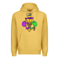 Antique Gold fleur de lis Premium Hoodie - OliviaCreatesArt