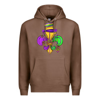Chestnut fleur de lis Premium Hoodie - OliviaCreatesArt