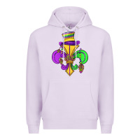 Lilac fleur de lis Premium Hoodie - OliviaCreatesArt