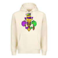 Sandshell fleur de lis Premium Hoodie - OliviaCreatesArt