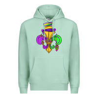 Seafoam fleur de lis Premium Hoodie - OliviaCreatesArt