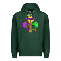 Sports Green fleur de lis Premium Hoodie - OliviaCreatesArt
