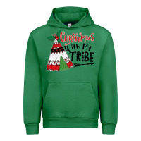 Emerald Christmas with my tribe boho Urban Hoodie - CowhideDigitalArt