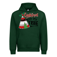 Forest Green Christmas with my tribe boho Urban Hoodie - CowhideDigitalArt