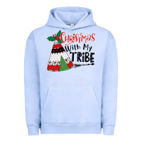 Pigment Grape Ice Christmas with my tribe boho Urban Hoodie - CowhideDigitalArt