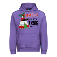 Tulip Christmas with my tribe boho Urban Hoodie - CowhideDigitalArt