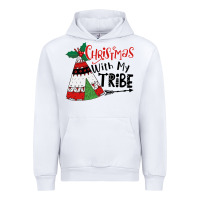 White Christmas with my tribe boho Urban Hoodie - CowhideDigitalArt