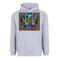 Heather Grey Leopard mom Heavyweight Hoodie - FaDigitalArtStudio