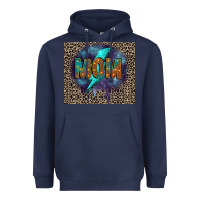 Navy Leopard mom Heavyweight Hoodie - FaDigitalArtStudio