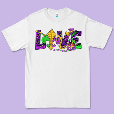 Mardi Gras Love Premium Tee Designed By Jahusdesignshop