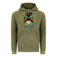 Vintage Olive Western Messy Bun Mom With Sunflower Vintage Hoodie - BundleAndBundleShop