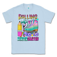 Dusty Blue rolling into kindergarten Classic Tee - BundleAndBundleShop