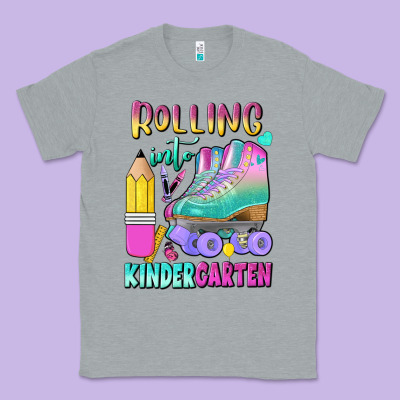 Rolling Into Kindergarten Classic Tee Designed By Bundleandbundleshop