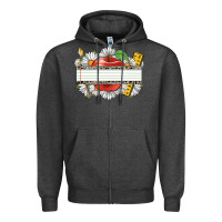 Charcoal Heather floral teacher custom name Zipper Hoodie - CowGirlArtShop